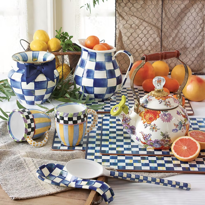 NEW Mackenzie-Childs Flower Market Whistling Stove Kettle Limited Edit IN STOCK
