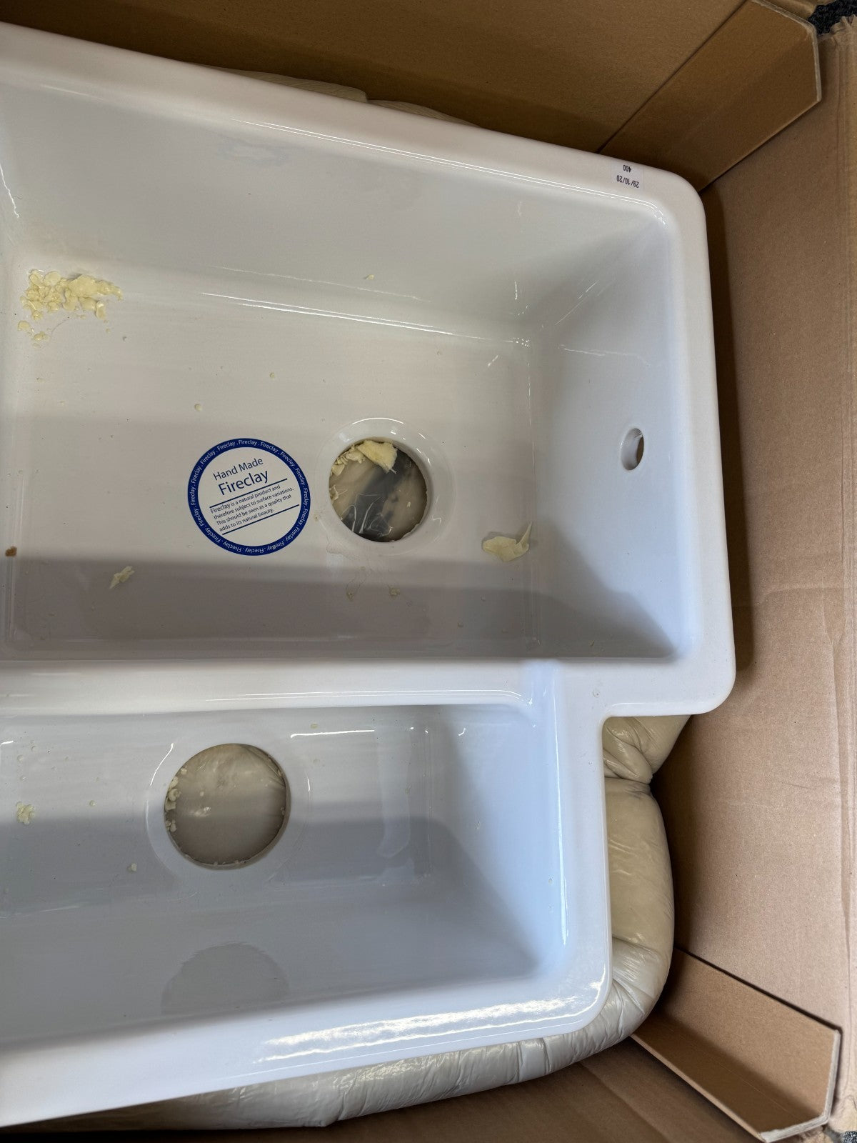 NEW Caple Ettra 150 Ceramic 1.5 Bowl Under mount Kitchen Sink Basin White BR4402