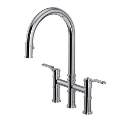 NEW Perrin & Rowe Armstrong 4549HT Bridge Mixer & Pull Down Rinse CHROME AX4300