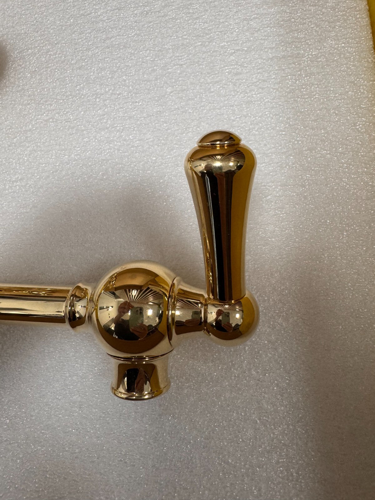 UNUSED Perrin & Rowe Phoenician 4799IG Pot Filler Tap GOLD lever AX4652
