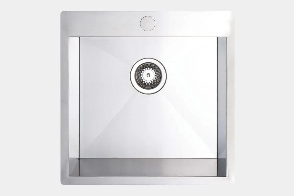 NEW Stainless Steel Inset Sink single basin 450 x 500 QU450 EQUAD451