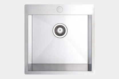 NEW Stainless Steel Inset Sink single basin 450 x 500 QU450 EQUAD451