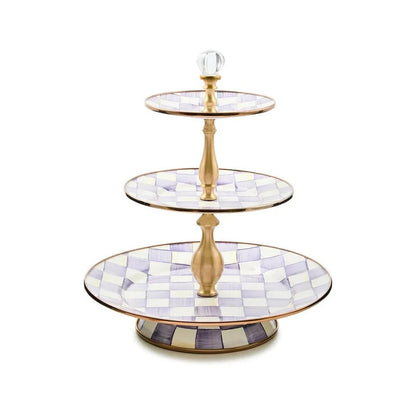 NEW Authentic Mackenzie Childs VIOLET CHECK Items tableware IN STOCK kettle