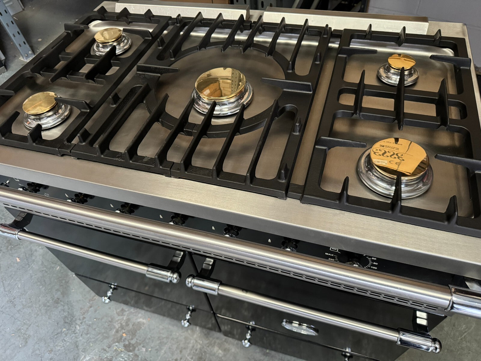 Lacanche Cluny 100cm Range Cooker Oven Black & Chrome appliance B3269