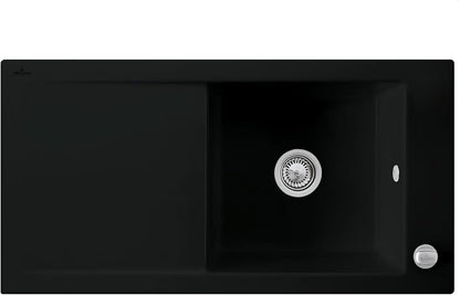 NEW Villeroy & Boch Timeline 60 Black Ceramic Sink Kitchen Bowl Drainer BR880