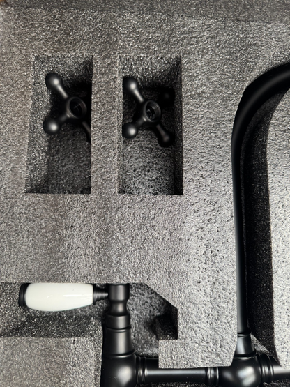 NEW Traditional Bridge Mixer tap Victoria plumbing tap factory BLACK AX4545