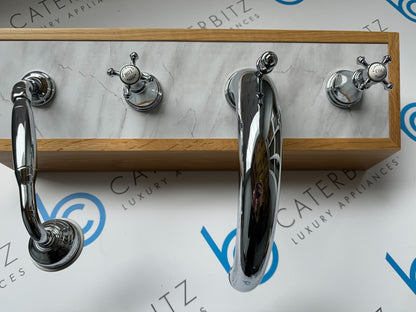 UNUSED 3649 PERRIN & ROWE 4 HOLE DECK MOUNTED C-SPOUT BATH TAP SHOWER CHROME