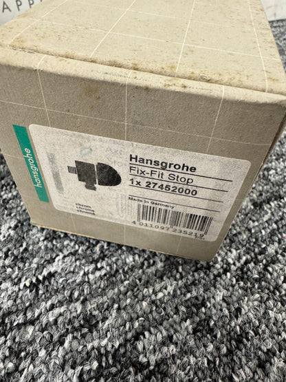 NEW Hansgrohe Fix Fit Stop Valve wall Outlet Chrome 27452000 BR853