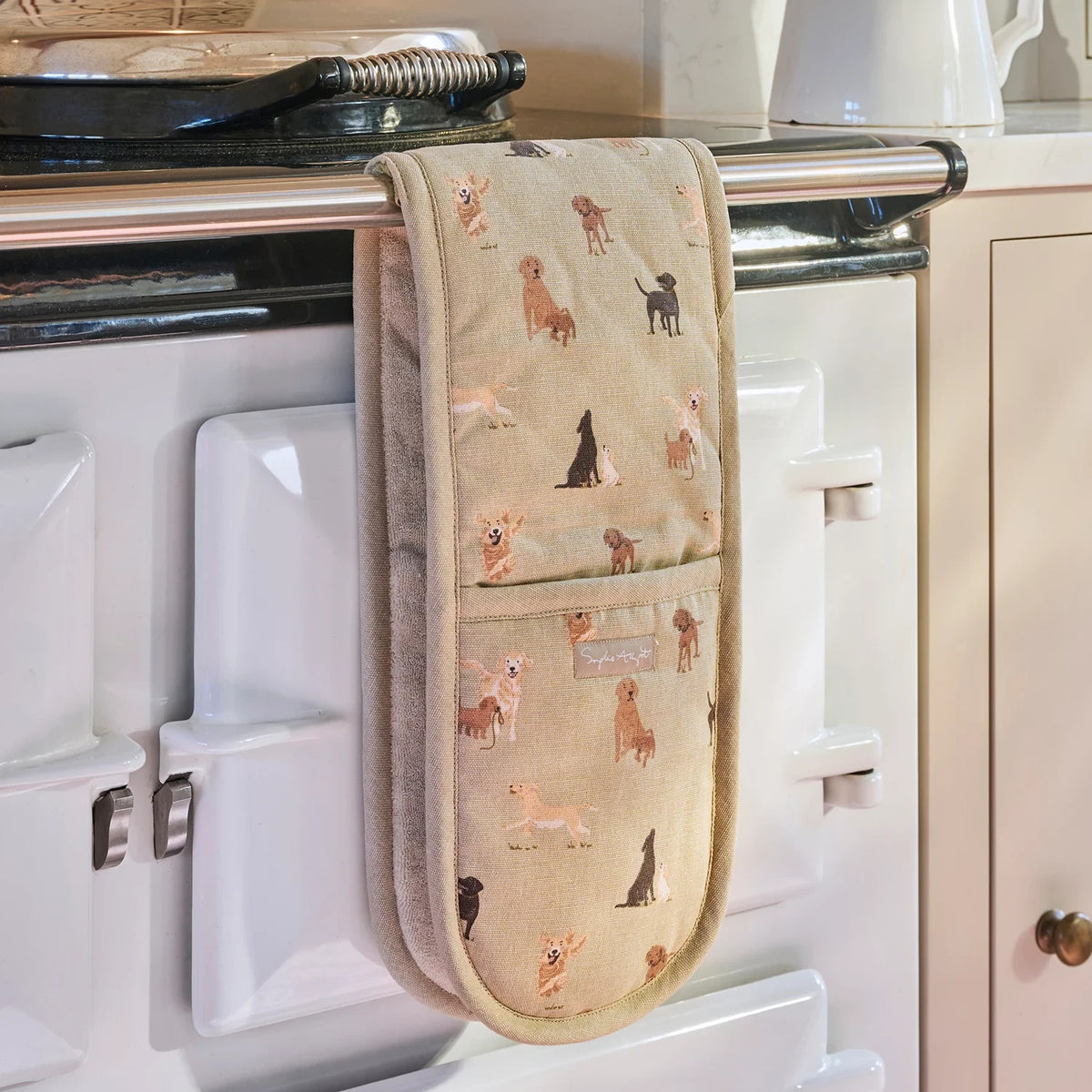 NEW Sophie Allport Labradors & Retrievers Double Oven Glove & Tea Towel IN STOCK