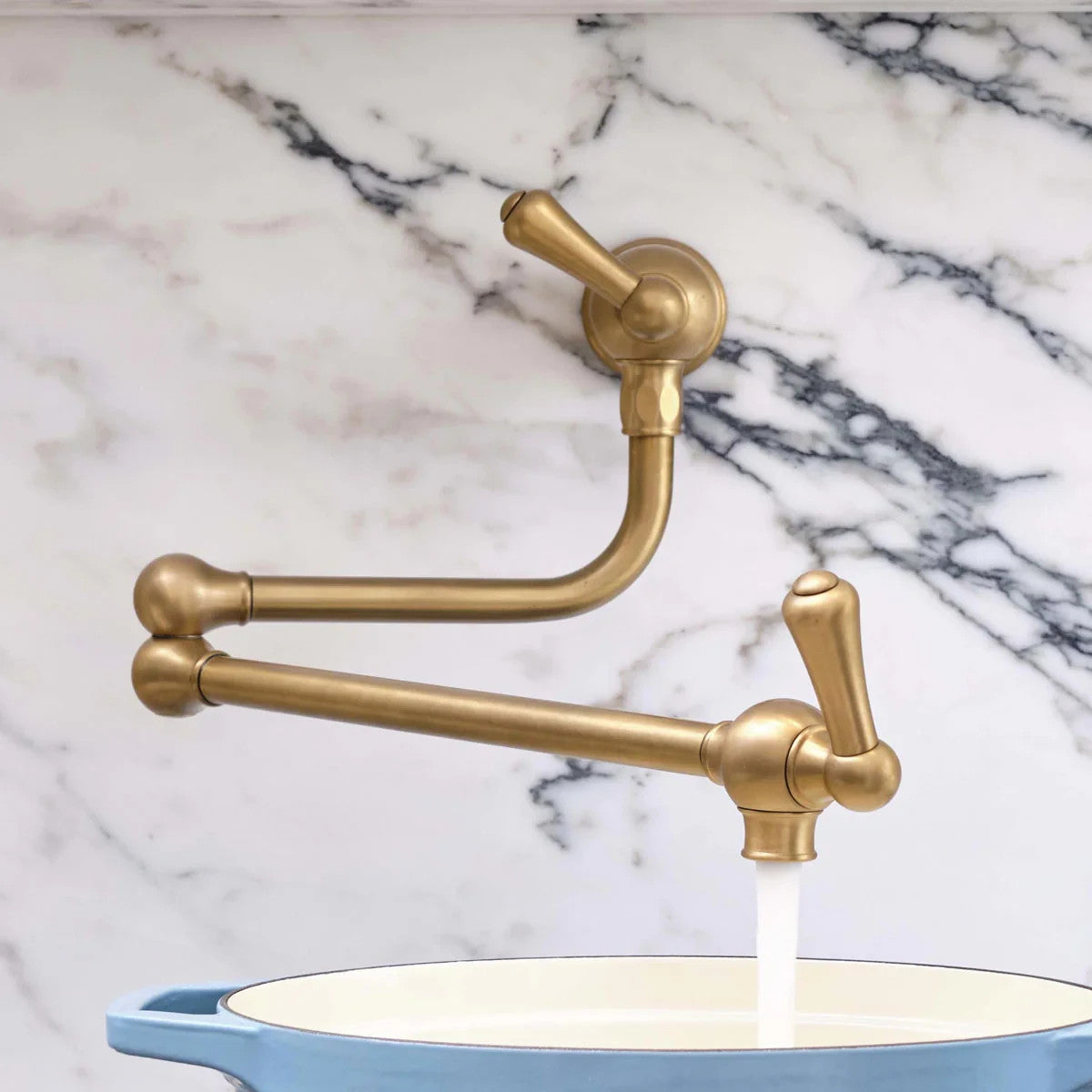 NEW Perrin & Rowe Artiq 4799SB Country Pot Filler Tap SATIN BRASS   AX4294