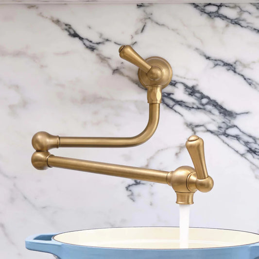 NEW Perrin & Rowe Artiq 4799SB Country Pot Filler Tap SATIN BRASS   AX4294