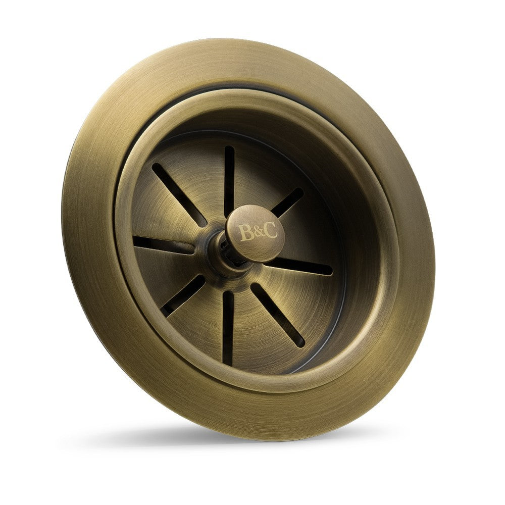 NEW Bidbury & Co 3.5" Contemporary Kitchen Waste Plug Patinated Brass shaws