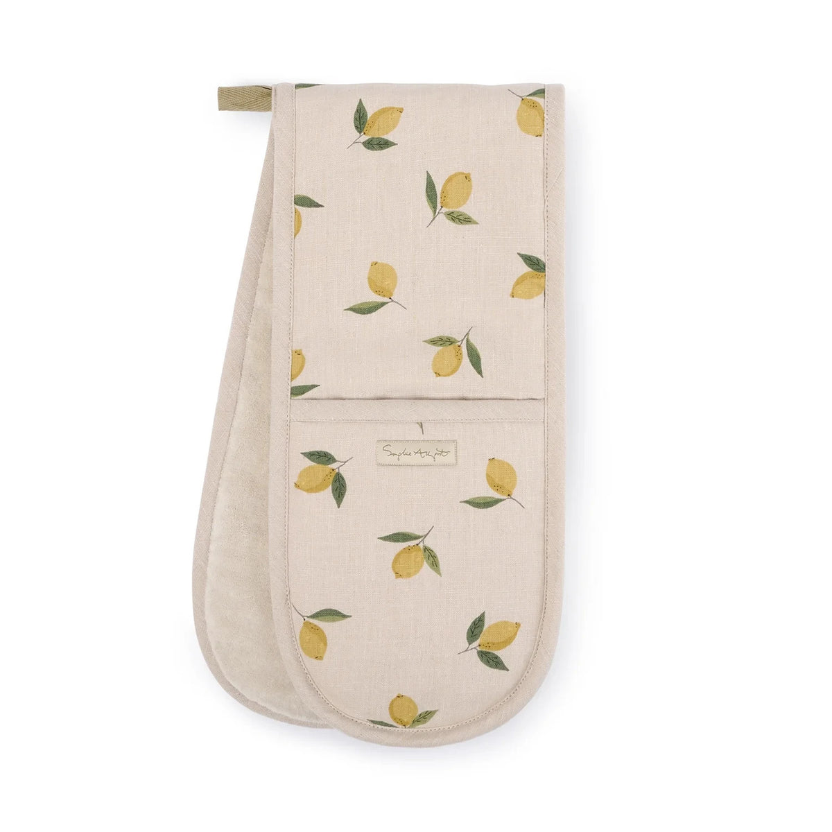 Sophie Allport LEMONS Linen Double Oven Gloves & Matching Items Cookshop IN STOC