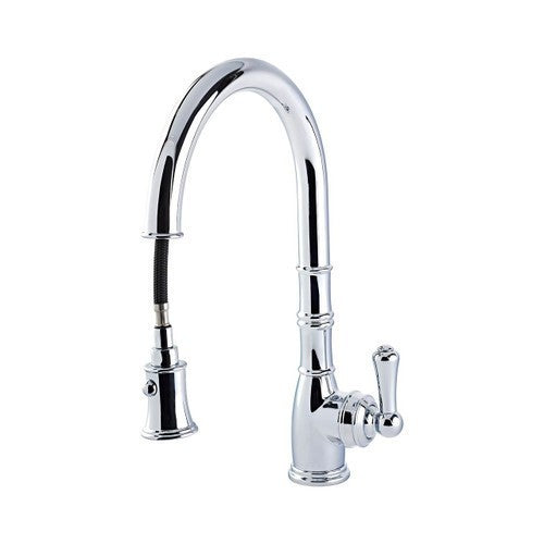 NEW Perrin & Rowe 4744NI Aquitane Provence Mixer Pull down Tap NICKEL AX4307