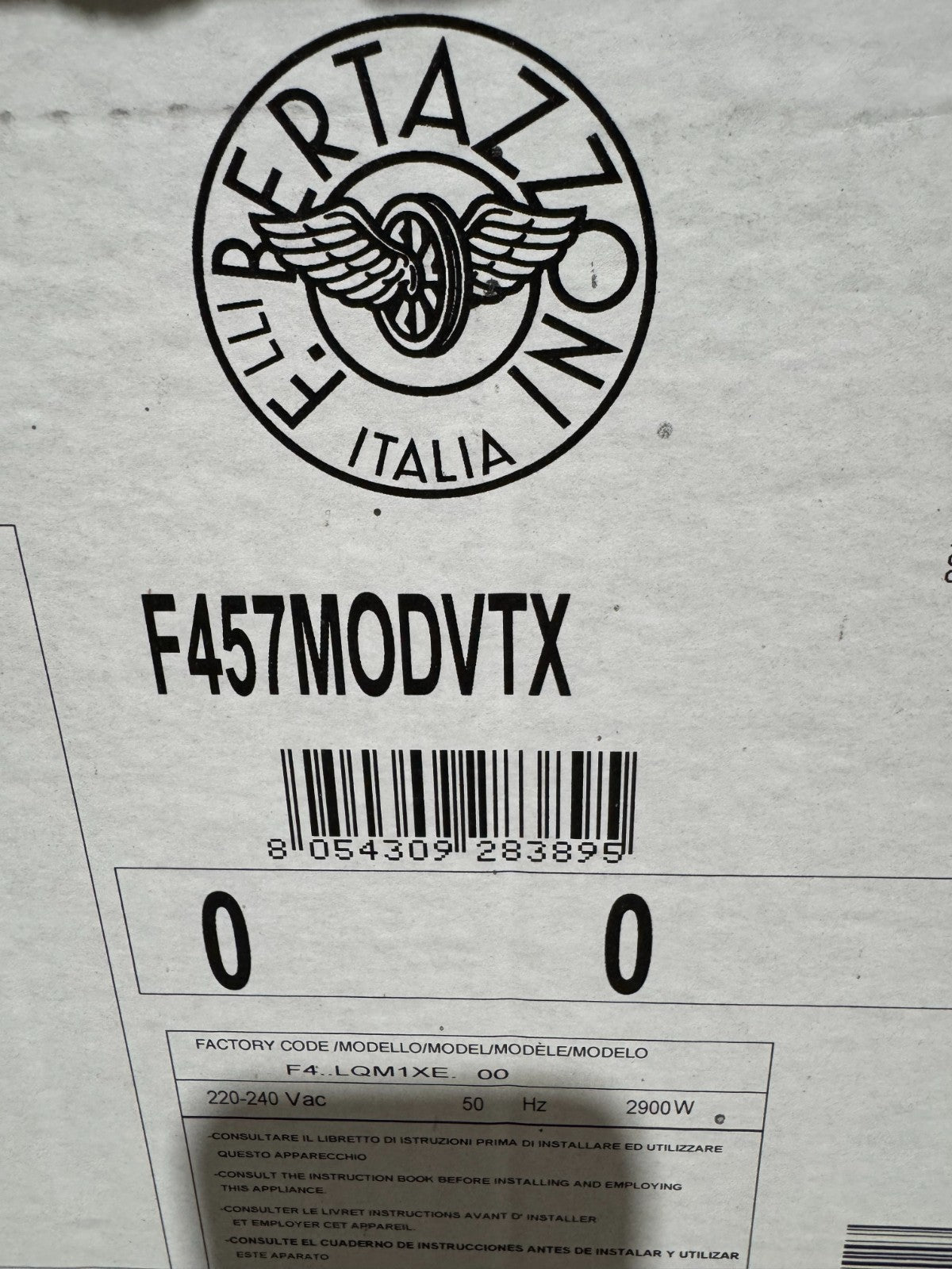 NEW Bertazzoni F457MODVTX Built in Modern Combi Steam Oven Cooker BR4412