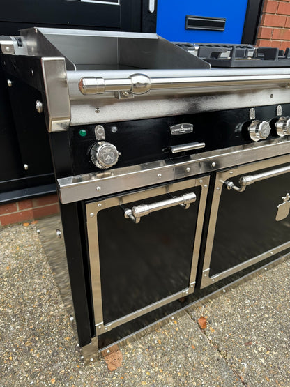 Officine Gullo OG Professional OG128 Range Cooker Oven Black & Chrome La Cornue