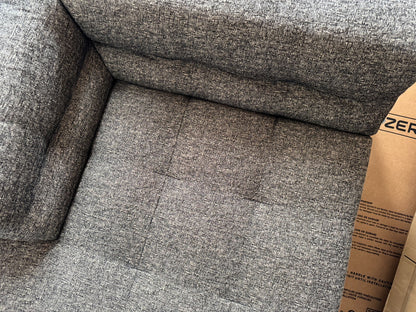 Ex Display B&B Italia Tufty Too Left hand Corner Sofa Chair black/ grey 2 piece
