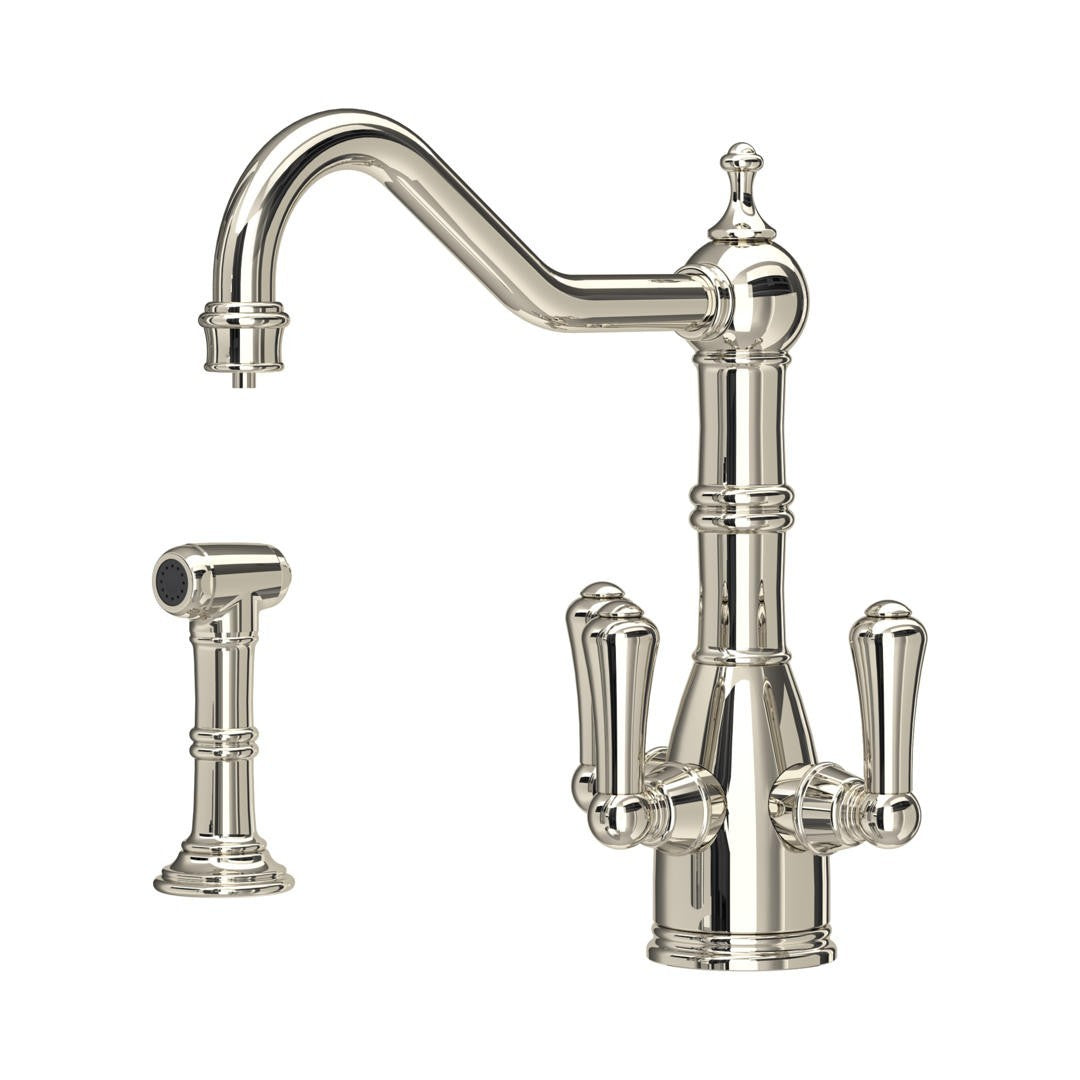 New Perrin & Rowe 1575NI Picarde Sink Mixer tap & Filtration Nickel AX4442