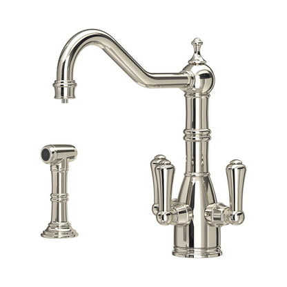 New Perrin & Rowe 1575NI Picarde Sink Mixer tap & Filtration Nickel AX4442