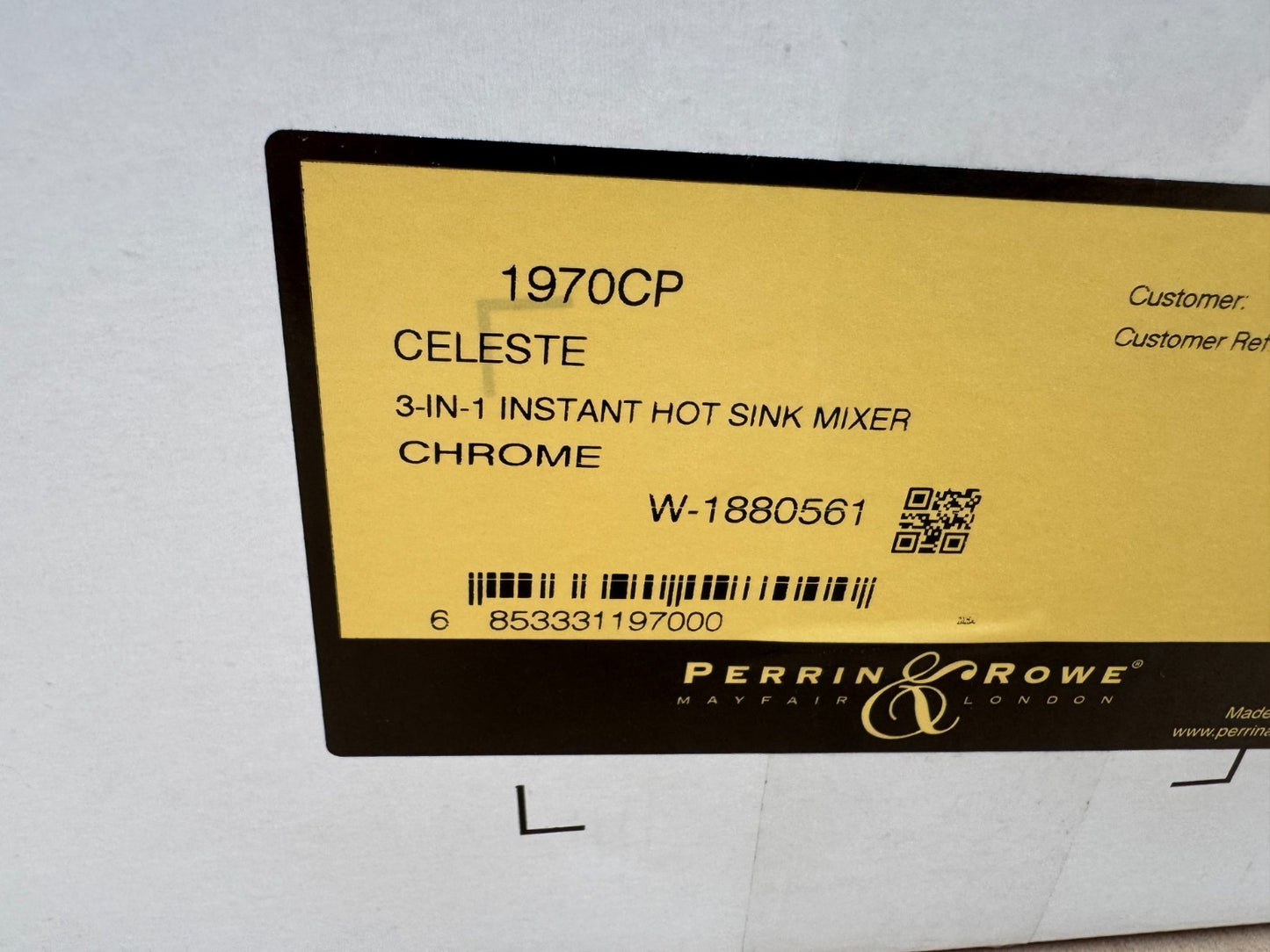 NEW Perrin & Rowe 1970CP Celeste Provence 3in1 Hot Water Tap CHROME  AX4515