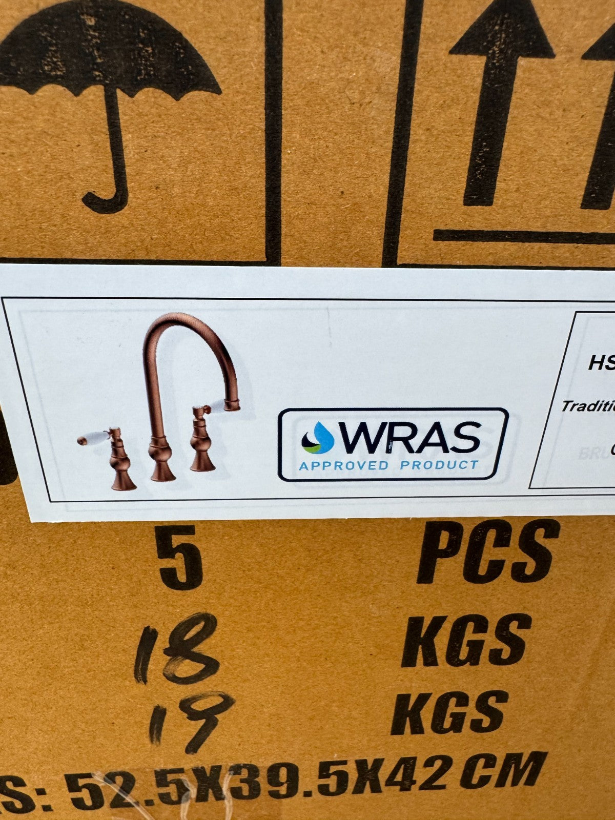 NEW 3 Hole Traditional Copper Kitchen Mixer Victoria plumbing tap factory AX4532