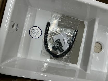 NEW Shaws Bradshaw SCBR900WH Double Bowl Ceramic white Kitchen Sink kohler BR603