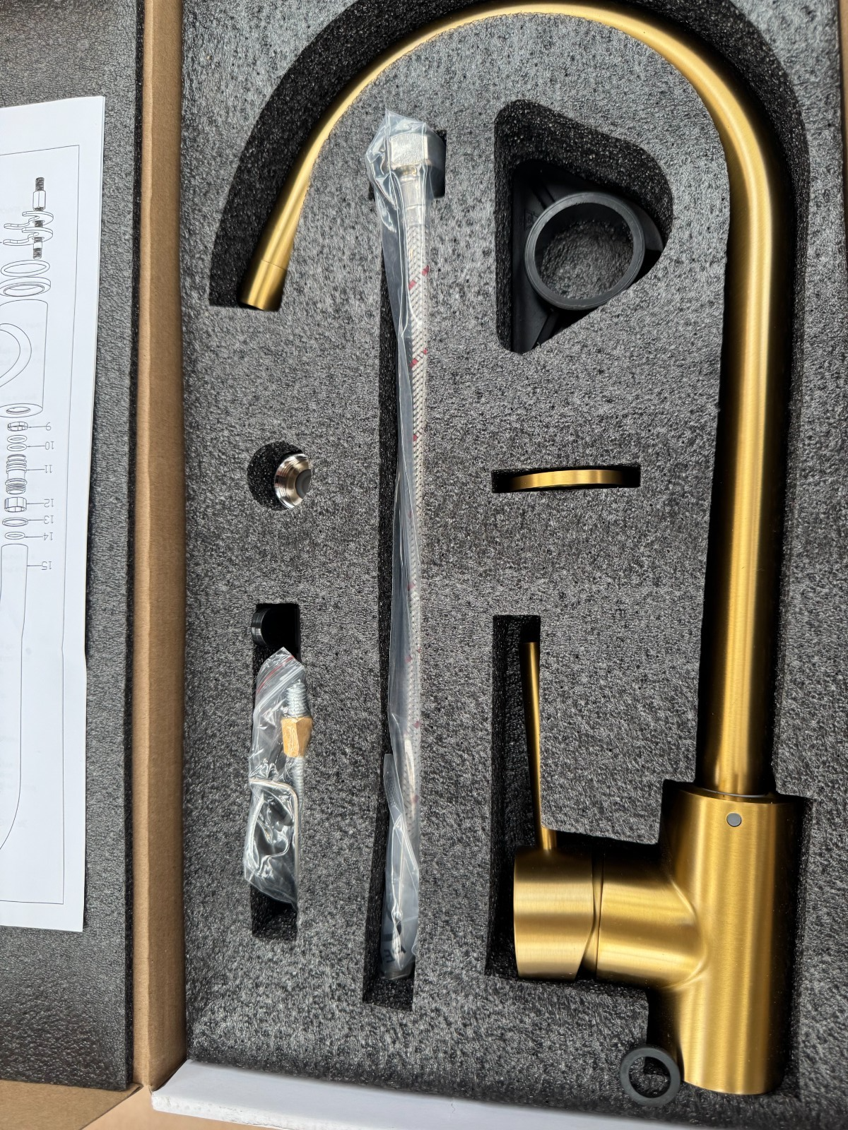 NEW Modern GOLD Brass Kitchen Mixer Victoria plumbing tap factory AX4536