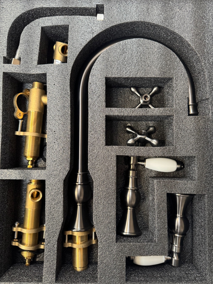 NEW Traditional GUNMETAL Kitchen Mixer tap Victoria plumbing tap factory AX4546