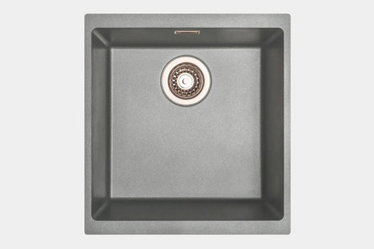 NEW Victoria Plumbing GREY Sink Composite Kitchen bowl Sink 460 x 430 AX4314