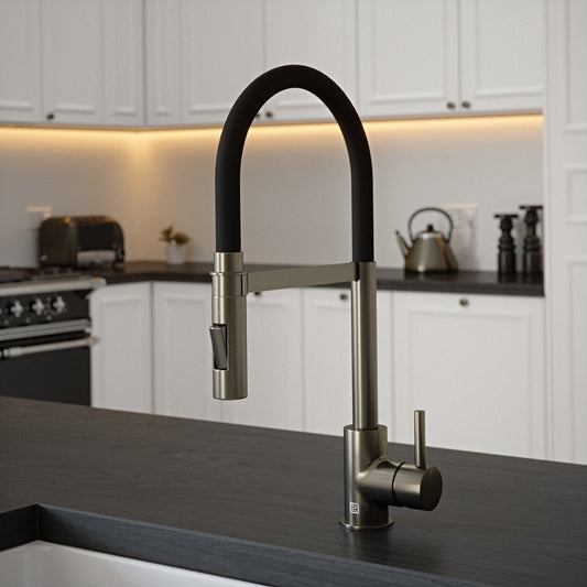 NEW Black Gunmetal Spray Hose Mixer tap Victoria plumbing tap factory AX4554