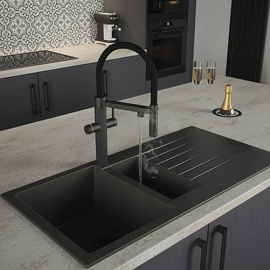 NEW Tap Factory Carysil Quilt Boiling Hot water Tap 4 n 1 digital AX4473 Black
