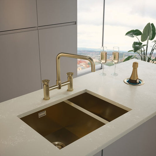 NEW Brass Black Quilt bridge Mixer tap Victoria plumbing tap factory AX4605
