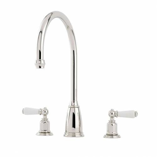 NEW Perrin & Rowe 4371NIWPC Athenian Phoenician Kitchen Mixer Tap NICKEL AX4310