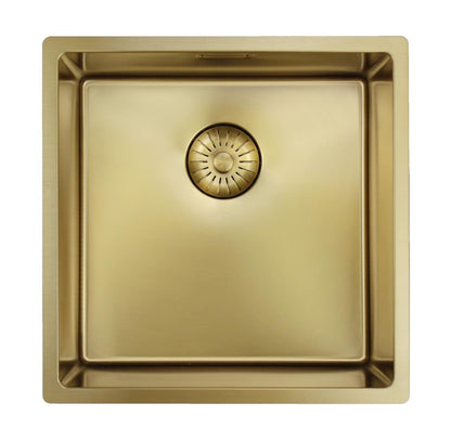 NEW Carysil Essentials UM1023 EPVD3401-BR Single Bowl Sink BRASS / GOLD AX4311