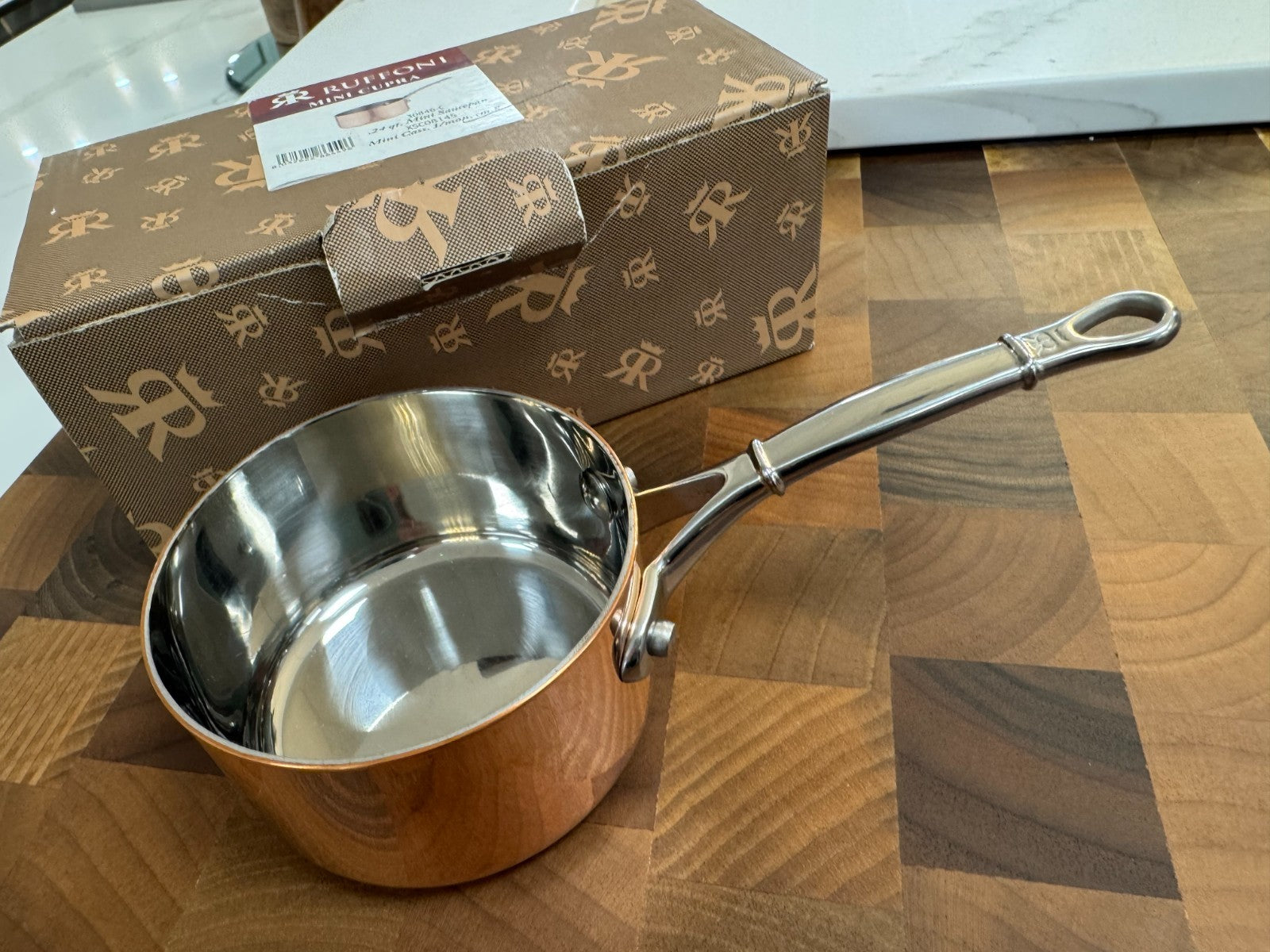 NEW Ruffoni 30846 Mini Saucepan 8cm Miniature Copper Pot Cookware Pans BR4218