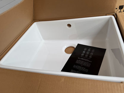 NEW Bower White Ceramic Belfast Sink  595 x 450 x 220mm Fireclay AX4315