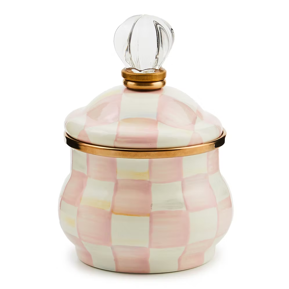 NEW Mackenzie-Childs ROSY CHECK Items Enamel Finish IN STOCK Available Now