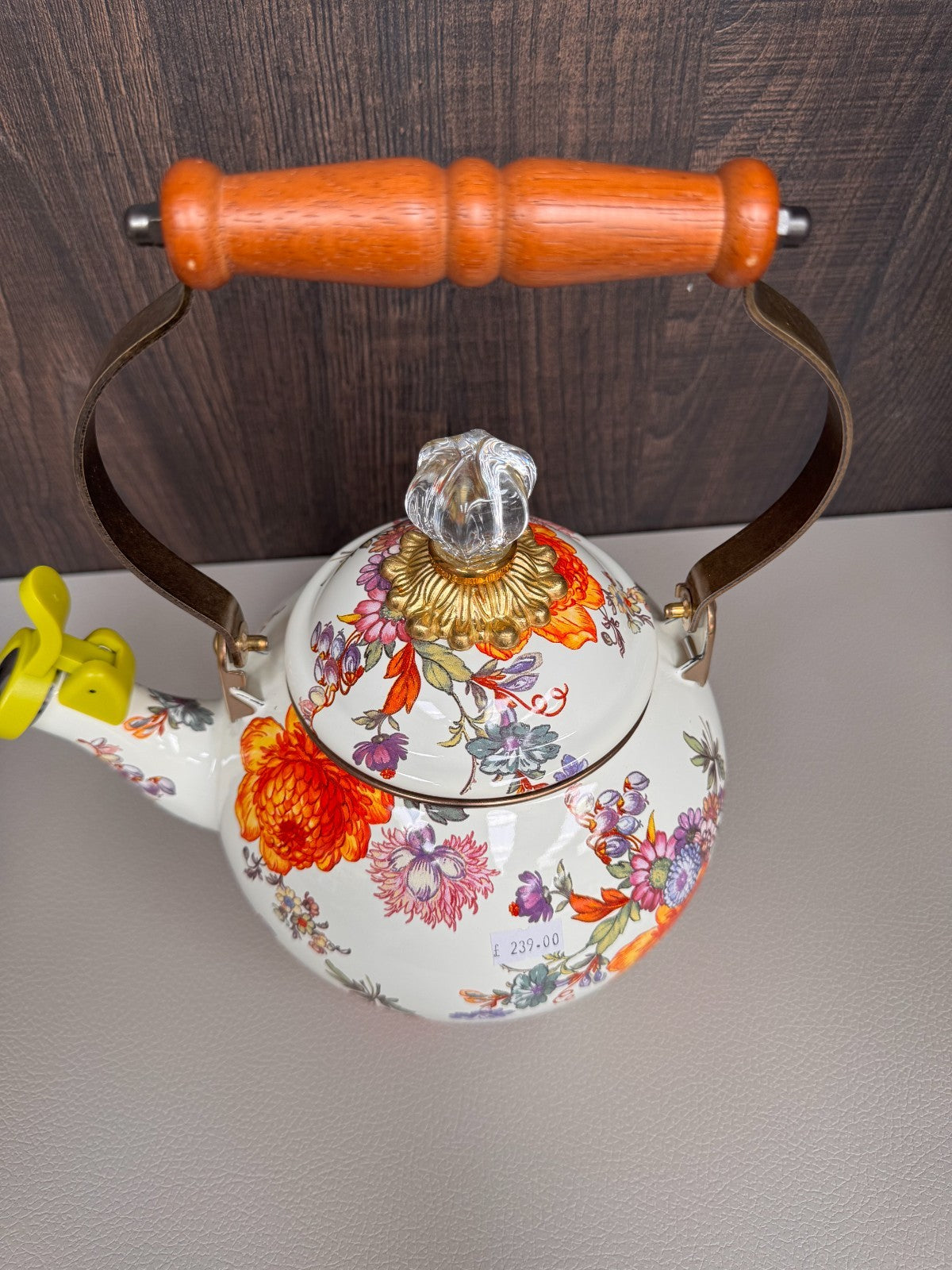 NEW Mackenzie-Childs Flower Market Whistling Stove Kettle Limited Edit IN STOCK