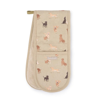 NEW Sophie Allport Labradors & Retrievers Double Oven Glove & Tea Towel IN STOCK