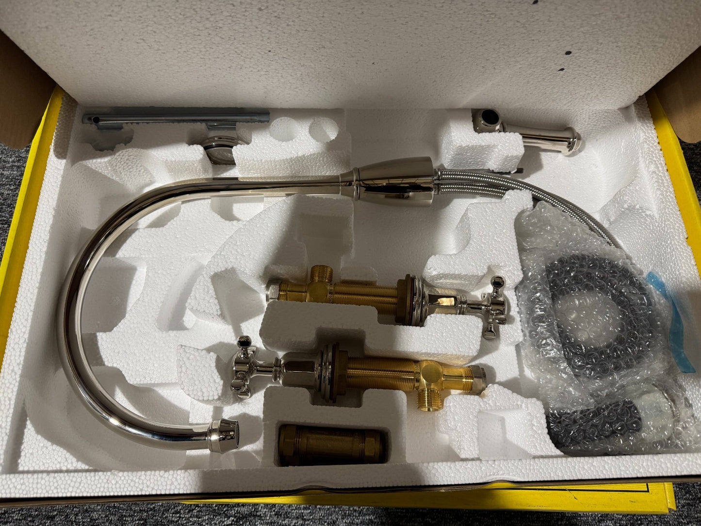 NEW Perrin & Rowe ATHENIAN 4375ni Kitchen Tap with Rinse Crosshead NICKEL BR4192