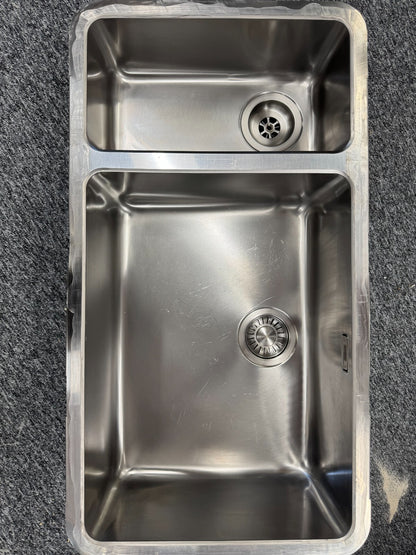 Franke Kubus KBX 160-55-20 stainless Steel double Sink basin BR2203