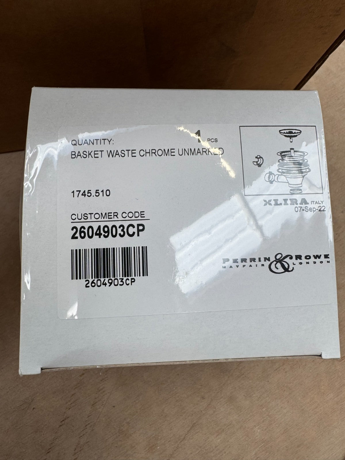 NEW Perrin & Rowe 6485CP Single Bowl sink Waste & overflow CHROME Kit AX4325