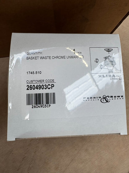 NEW Perrin & Rowe 6485CP Single Bowl sink Waste & overflow CHROME Kit AX4325