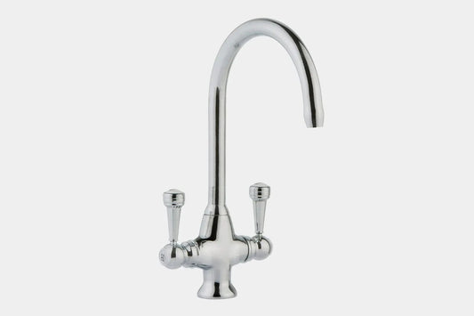 NEW Steel Twin Lever round Mixer Carysil Victoria plumbing tap factory AX4584