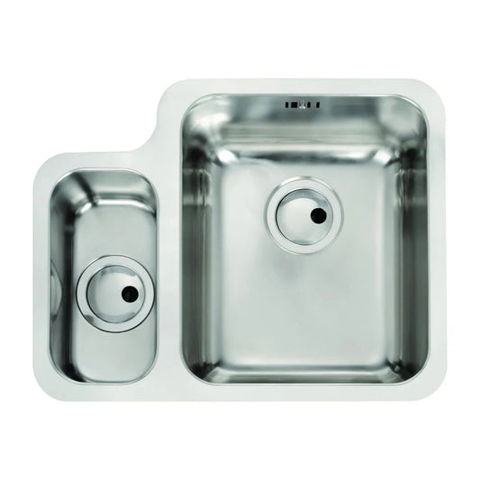 NEW Abode Matrix R50 1.5 Bowl double Sink Brushed Stainless Steel AW5016 BR661