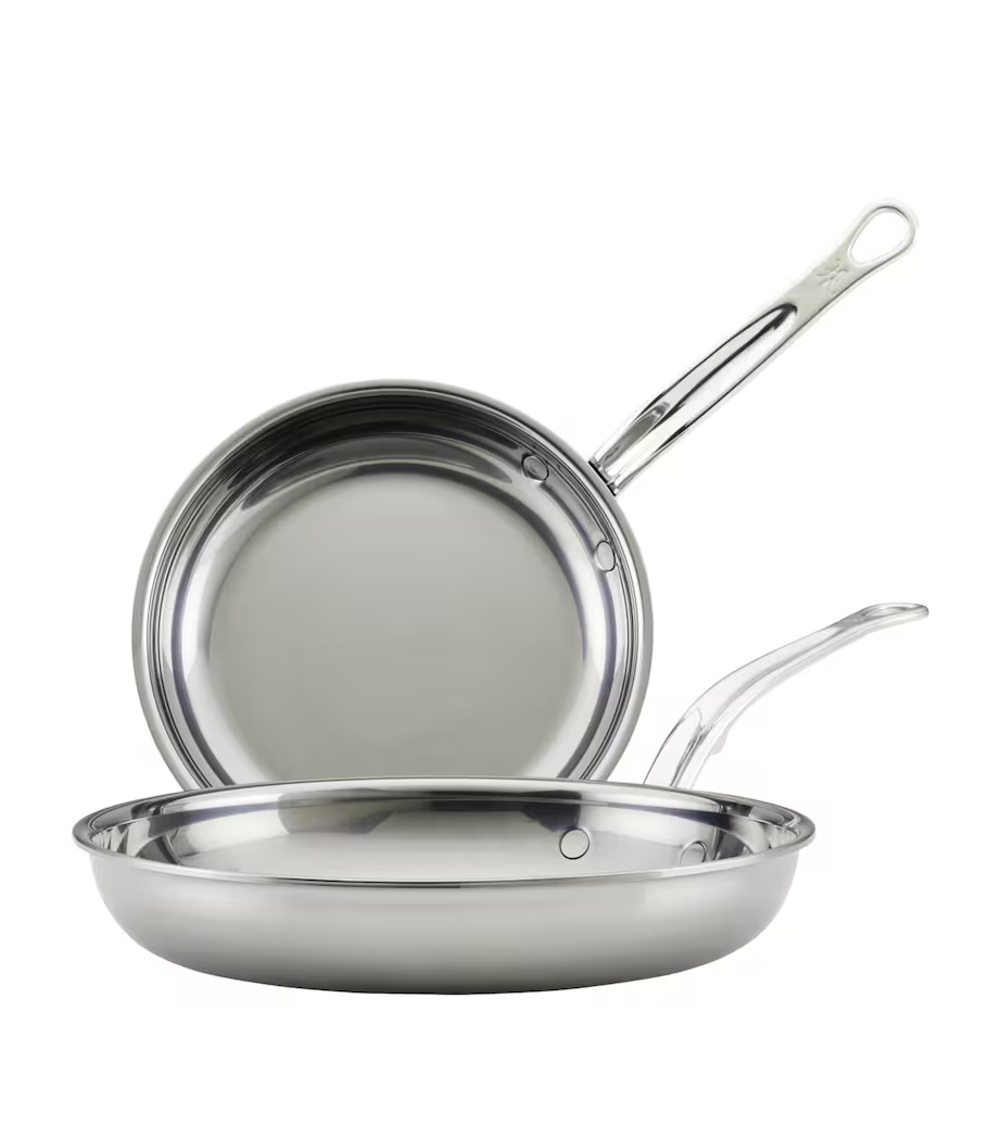 NEW Hestan Set of 2 Nanobond Skillets Frying Pan Set 60041