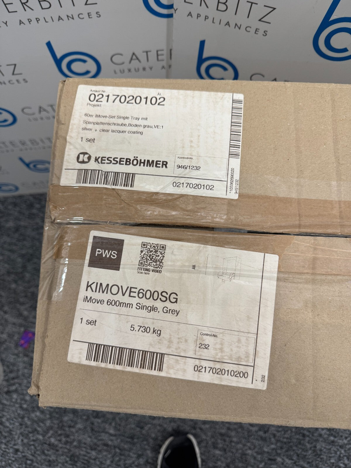 NEW Kesseböhmer KIMOVE600SG iMove Silver Wall Pull down shelves 600mm BR706