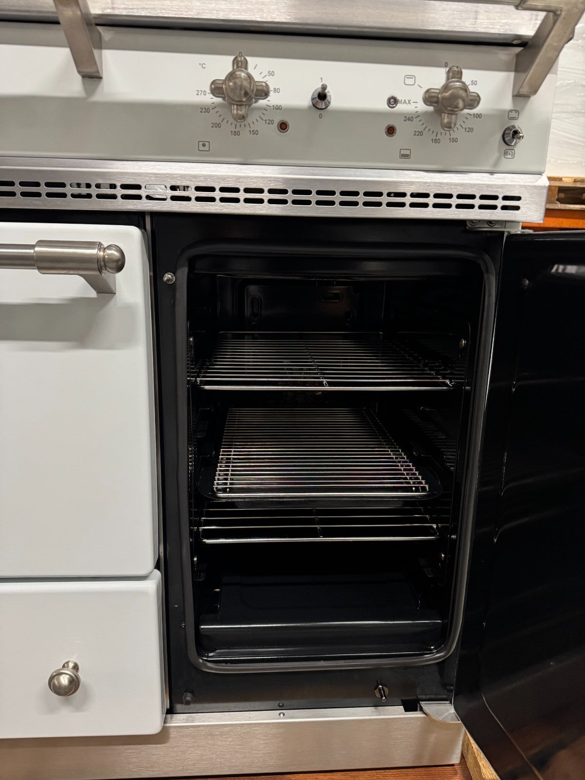 Lacanche Flavigny 1805mm Range Cooker Oven White & Stainless Steel BR4141