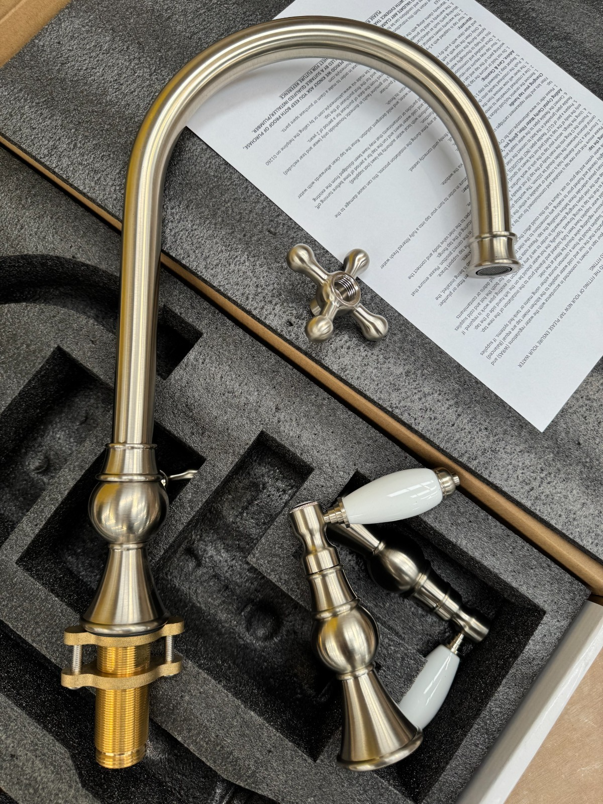 NEW Traditional Nickel Kitchen Mixer tap Victoria plumbing tap factory AX4580