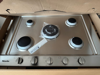 New Unused Miele Gas Hob KM 2032 G 5 Burner 75 cm Stainless Steel Cooktop